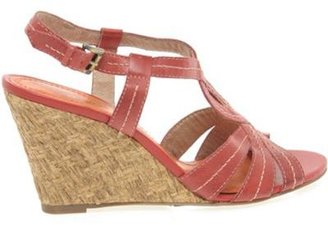 Marco Tozzi Red Flo Womens Wedge Heeled Sandals