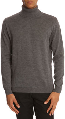Menlook Label Classic Roll-Neck Grey Sweater - Sale