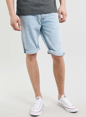 Topman Bleach Skinny Denim Shorts