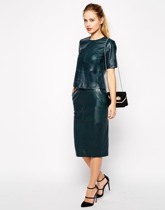 Oasis Leather Pencil Co-Ord Skirt