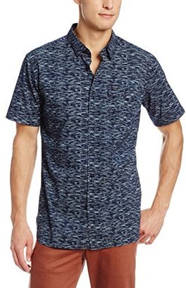 Ecko Unlimited Men's Striated Short Sleeve Popover Woven Shirt