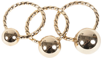 Giles & Brother Triple Twist & Ball Ring Set