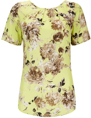 Wallis Lime Floral T-shirt