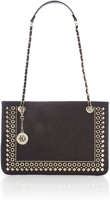 DKNY Saffiano black medium chain tote bag