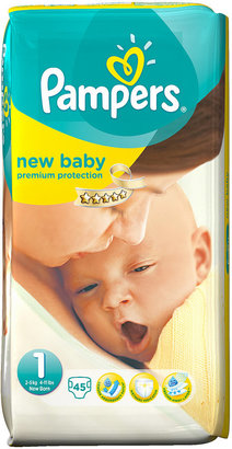 Pampers New Baby Size1 Newborn Nappies 2-5kg / 4-11lbs) -  45 Pack