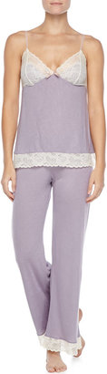 Eberjey Iris Lace-Trim Lounge Pants