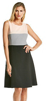 Calvin Klein Colorblock Fit And Flare Dress