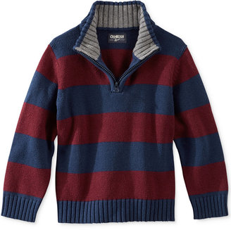 Osh Kosh Little Boys' Stripe Half-Zip Sweater