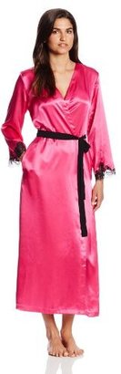 Oscar de la Renta Women's Solid Charmeuse Long Robe