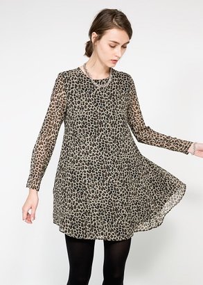 MANGO Leopard Print Dress