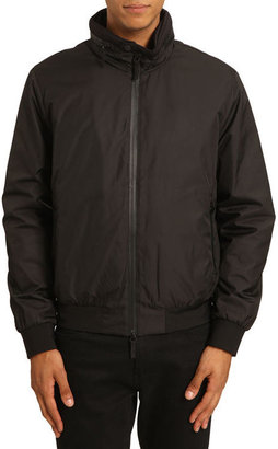 Armani Collezioni Nylon Jacket with Retractable Hood and Black Neoprene Collar