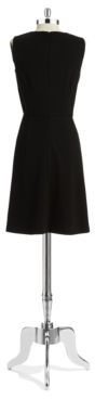 Calvin Klein Faux Leather Accented A Line Dress