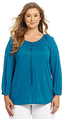 Westbound Jersey Peasant Top