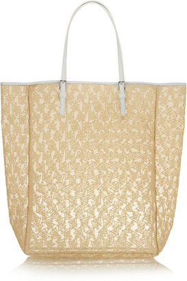 Tibi Finds + Duyan Bags embroidered mesh tote