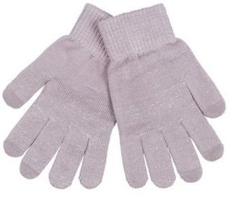 Debenhams Pale grey glitter touch screen gloves