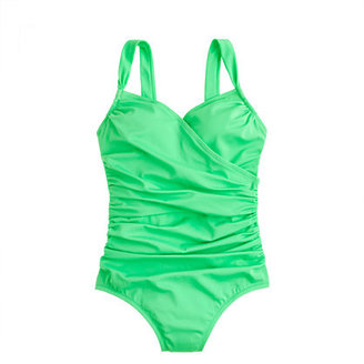 J.Crew Ruched wrap one-piece swimsuit