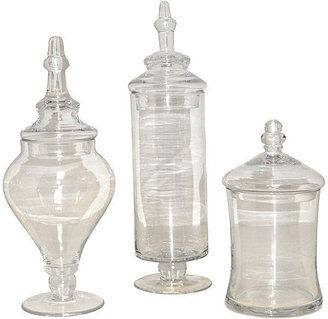 JCPenney Aris Set of 3 Glass Apothecary Jars