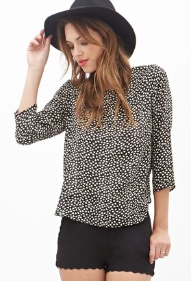 Forever 21 Abstract Print Woven Blouse