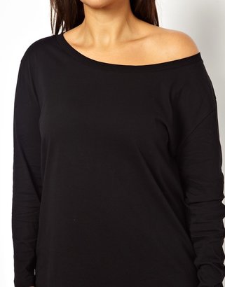 ASOS CURVE Exclusive Off Shoulder Top With Long Sleeves
