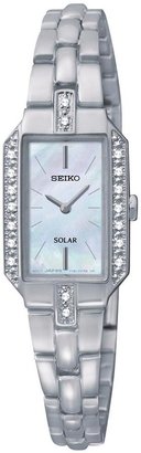 Seiko Mother Of Pearl Dial Stainless Steel Solar Ladies Watch