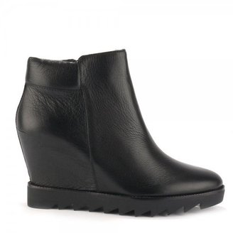Ash Iron Leather Wedge Anke Boots