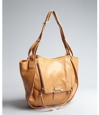 Kooba camel leather 'Zoey' flap front shoulder bag