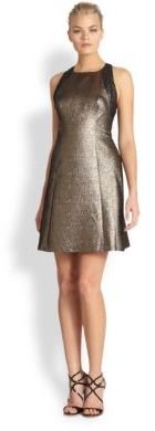 Kay Unger Metallic Jacquard Dress