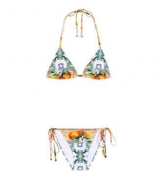 Dolce & Gabbana Printed triangle bikini