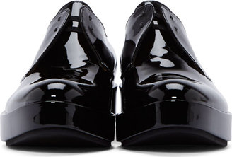 Jil Sander Black Patent Leather Platform Derby Shoes