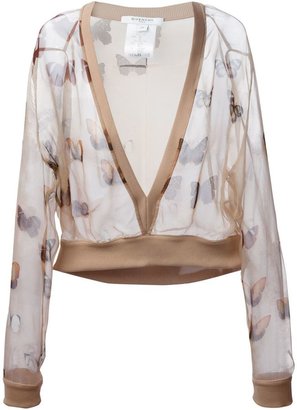 Givenchy sheer butterfly top