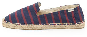 Soludos Striped Espadrille Loafer, Navy/Red