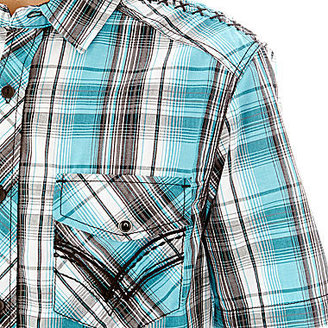 JCPenney Chalc Short-Sleeve Plaid Woven Shirt