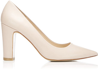 Wallis Taupe Leather Point Court Shoe
