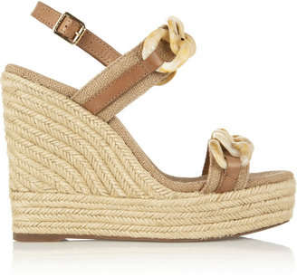 Tory Burch Alta canvas wedge sandals