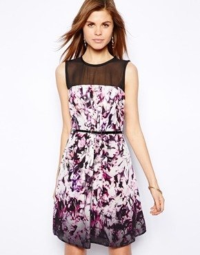 Coast Sonya Dress with Floral Graphic Print