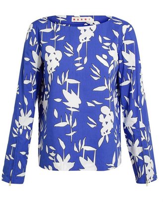 Marni Floral Printed Cotton Top