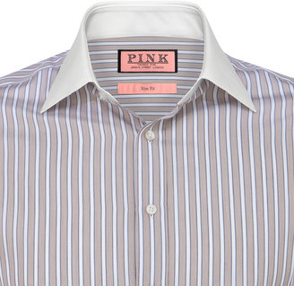 Thomas Pink Eastbury Stripe Slim Fit Double Cuff Shirt