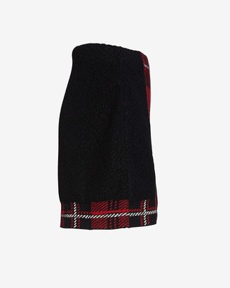 M Missoni Plaid Mini Skirt: Red/Black