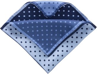 Jos. A. Bank Four Color Dot Solid Pocket Square- Navy