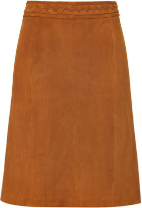 L'Agence Saffron Leather Skirt