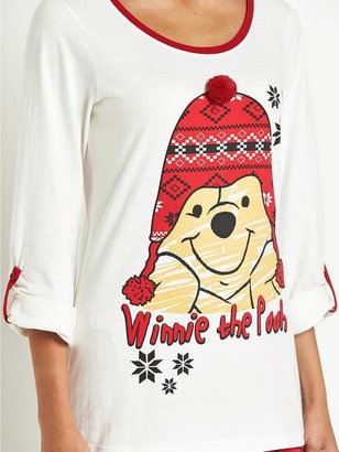 Winnie The Pooh Disney Turn Up Sleeve Pyjamas