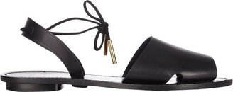 Maiyet Ankle-Tie Flat Sandals-Black