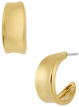 Robert Lee Morris Gold-Tone Sculptural Open Hoop Earrings