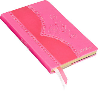 Ted Baker Brogue Notebook - Fluro Pink - Medium
