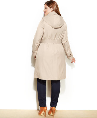 London Fog Plus Size Belted Trench Coat
