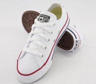 Converse Low Youth Trainers Optical White Leather