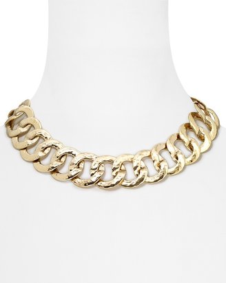Nadri Hammered Flat Link Necklace, 18"