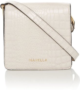 Marella White foldover crossbody white handbag
