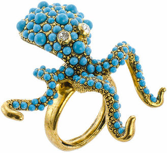 Kenneth Jay Lane KJL BY KJL by Simulated Turquoise Octopus Ring