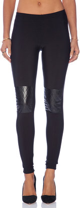 Plush Quilted Knee Patch Legging